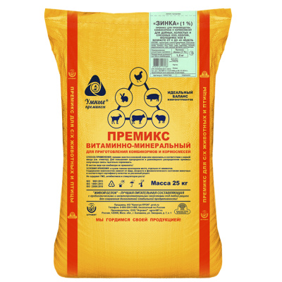 Премикс Зинка для коз,козлов,молодняка коз 6-40 недель (25кг)